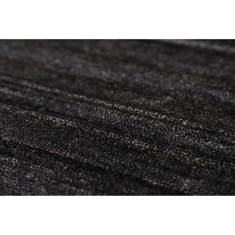 Gabbeh Oriental Rug Handmade Grey Silk Carpet - 9'0" x 12'1"