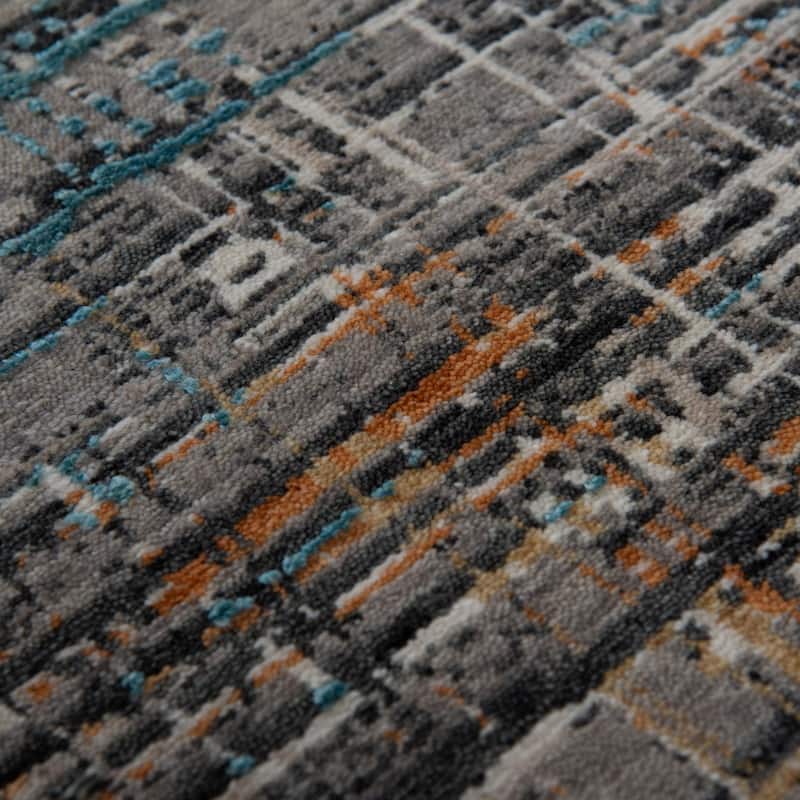 Alora Decor Cosmopolitan Modern Gray Wool/Tencel Area Rug