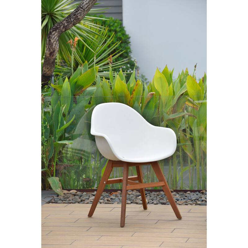 Amazonia 7pc FSC Certified Teak Wood Pleguer Oudoor Patio Dining Set