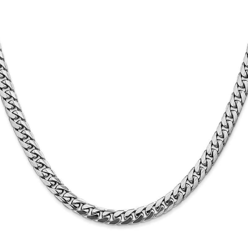 Curata 14k Gold Wg 5mm Solid Miami Curb Chain Bracelet