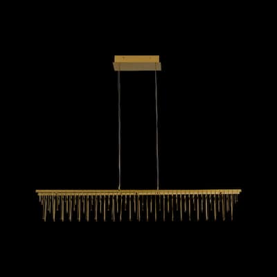 Lucerna 48" LED Linear Pendant in Stainless Steel Gold