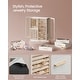 preview thumbnail 13 of 12, Jewelry Box 360° Rotating with 7 Drawers and Sparkling Metal Handles - 6.7"D x 10.6"W x 13"H