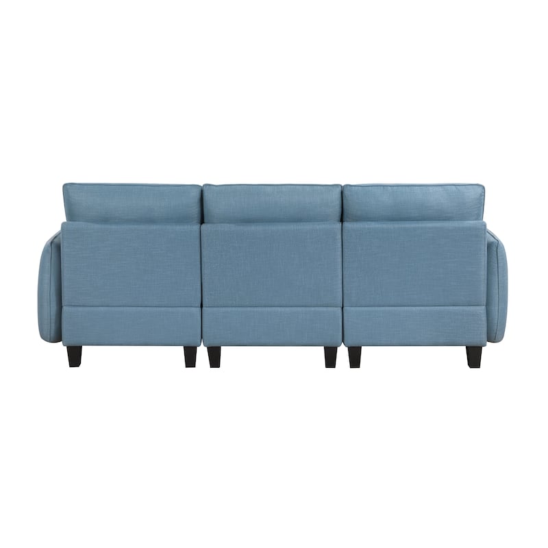 Dorian 86" Textured Living Room Sofa - Button-Tufted Details