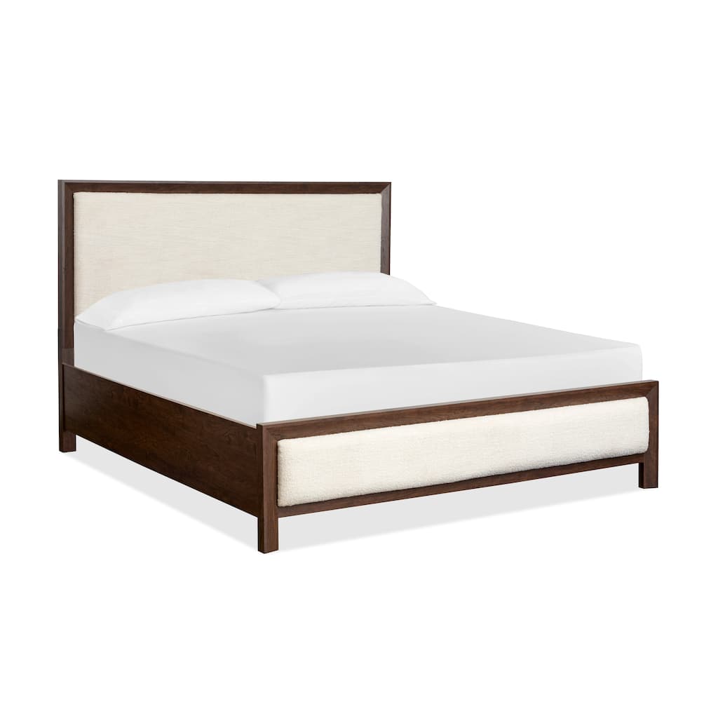 Magnussen Home Llewellyn Columbian Walnut Upholstered Panel Bed