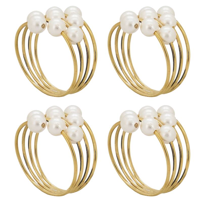 Pearl Design Napkin Rings (Set of 4)