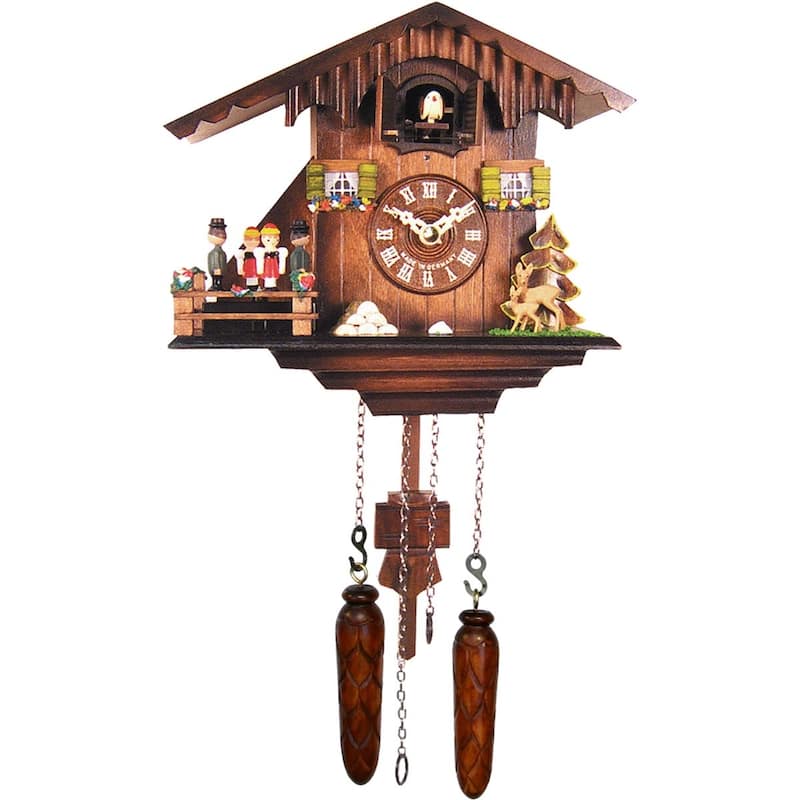 8.75" Engstler Battery-Operated Full Size Cuckoo Wall Clock