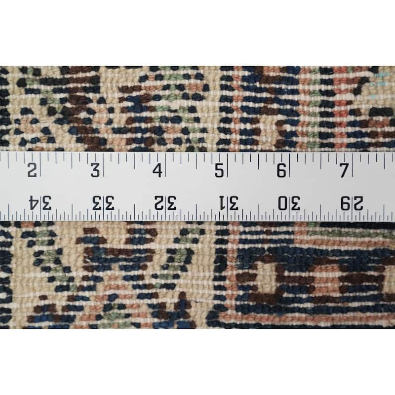 Hand Knotted Oriental 100% Wool Carpet Traditional Floral Oranges & Rust Hamedan Runner Rug - 9' 9'' X 3' 5''
