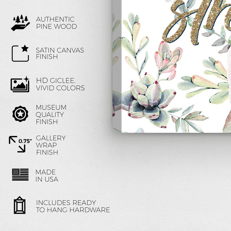Wynwood Studio Canvas Floral and Botanical The Lord is White and Farmhouse Wall Art Canvas Print