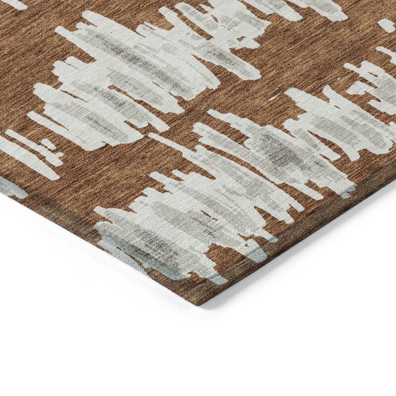 HomeRoots Striped Transitional Rectangle Outdoor Rug