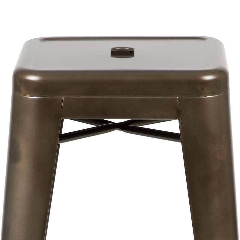 Metal 30-inch High Indoor Stackable Bar Stool (Set of 4)
