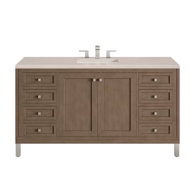 James Martin Vanities Chicago 60" Single Basin Hardwood Vanity Set