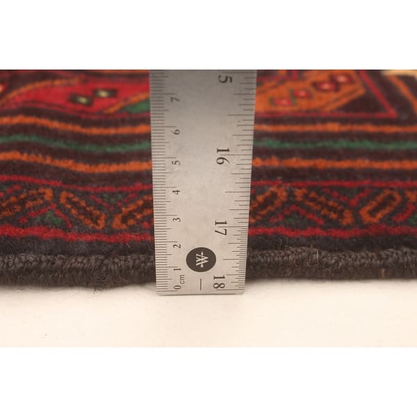ECARPETGALLERY Hand-knotted Teimani Dark Brown Wool Rug - 3'8 x 7'3 ...