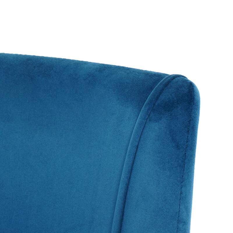 Set of 4 Modern Simple Velvet Dining Chair with Metal Legs