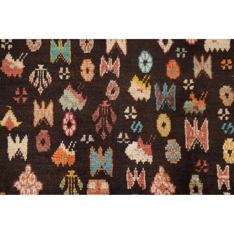 Vegetable Dye Sirjan Persian Vintage Area Rug Hand-Knotted Wool Carpet - 3'4"x 5'2"