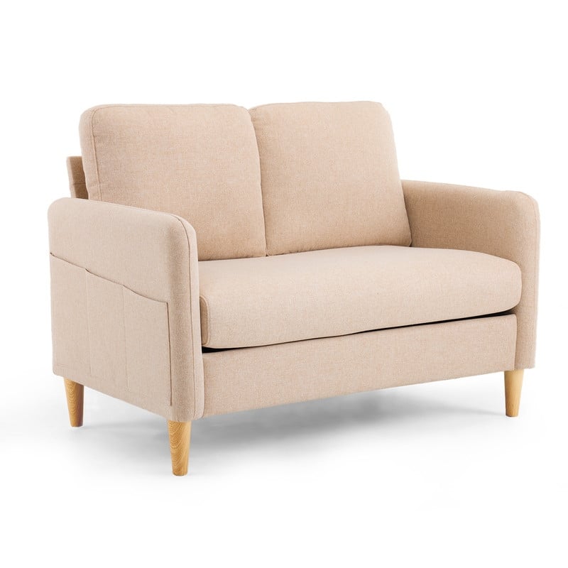 47 in. Modern Comfy Couch Loveseat with Side Storage For Living Room