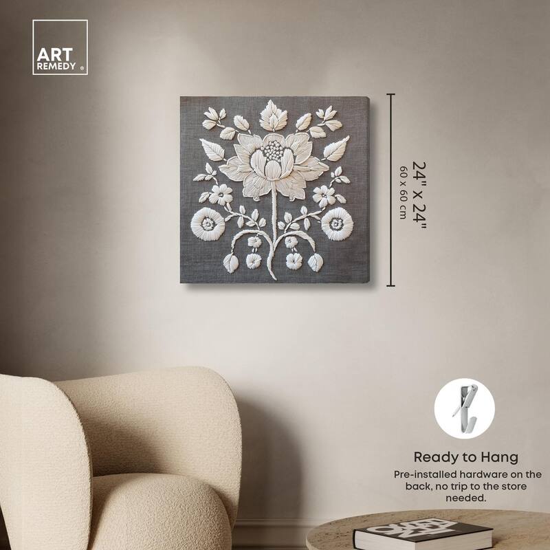 Stitched Symmetry II Canvas by Art Remedy, Gallery Wrapped