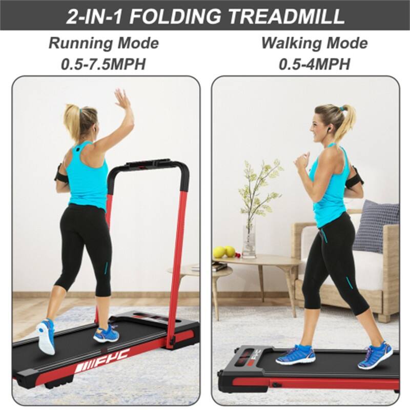 2.5 HP Folding Electric Treadmill With Remote Control&LED Display