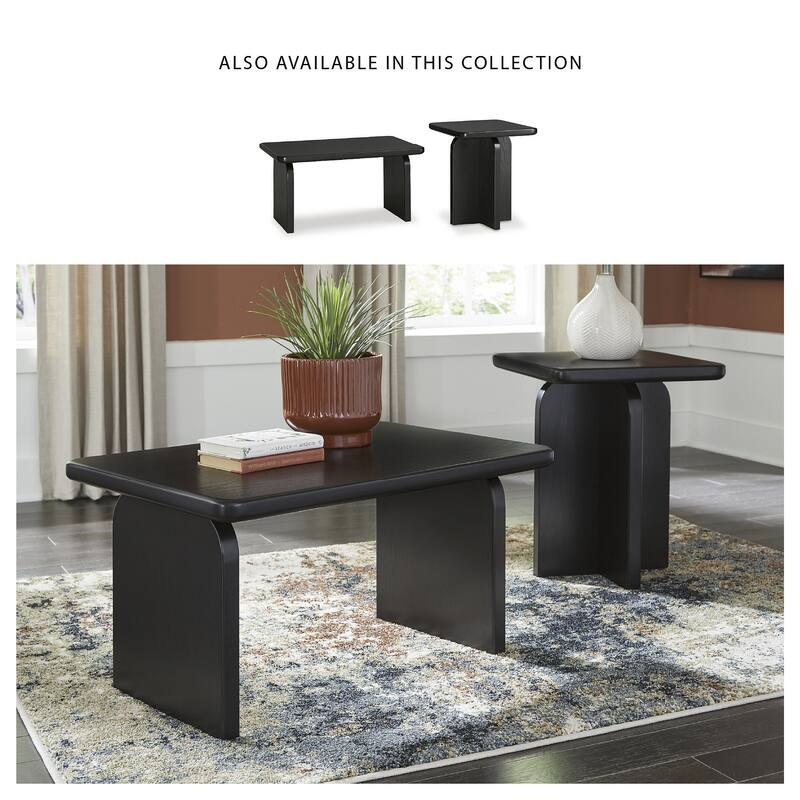 Signature Design by Ashley Mitchalli Black Occasional Table Set (Set of 2) - 36" W x 24" D x 18.88" H