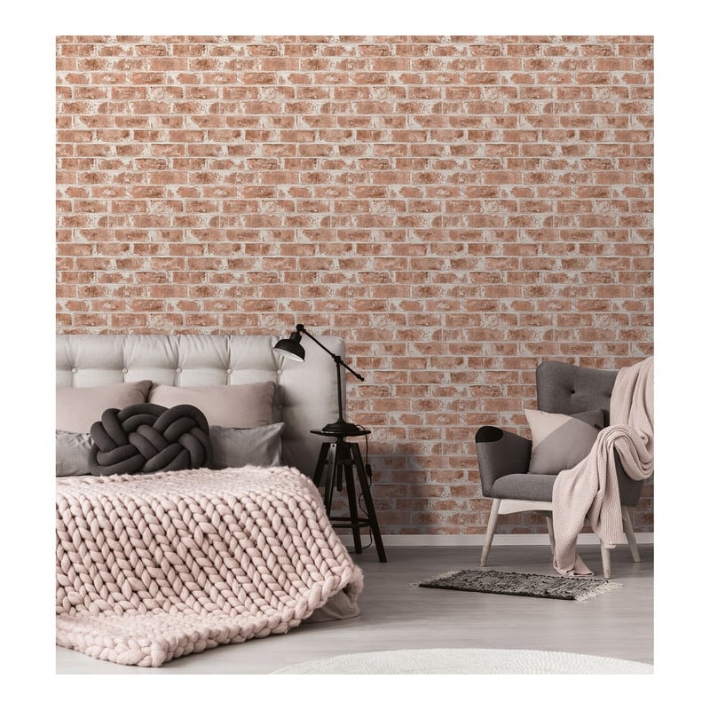 Brewster Jomax Red Warehouse Brick Wallpaper - 20.5 x 396 x 0.025