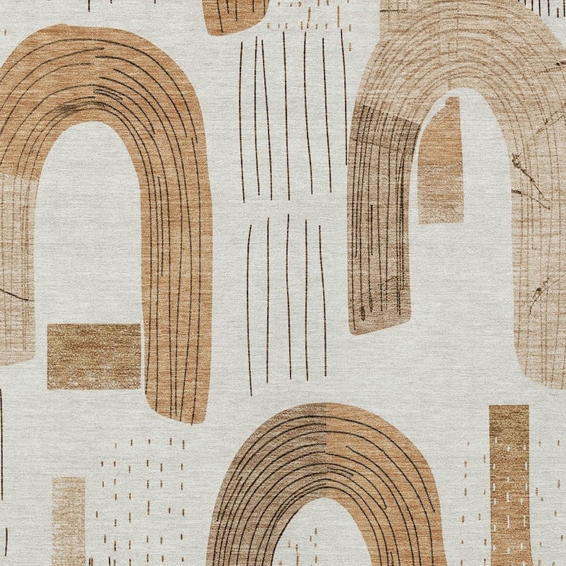 HomeRoots Geometric Transitional Rectangle Outdoor Rug