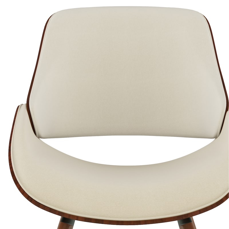 WYNDENHALL Malone/Tierney Modern 7Pc Dining Set with 6 Bentwood Dining Chairs in Natural Woven Poly Fabric &66"Wide Table