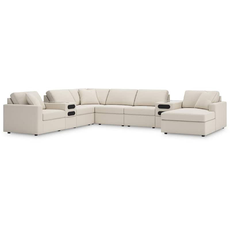 Signature Design by Ashley Modmax 8-Piece Sectional with Chaise and Audio Consoles - 157" W x 124" D x 36" H