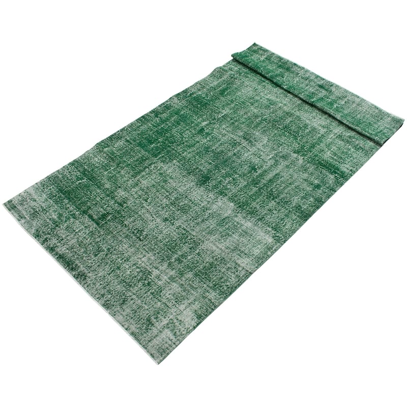 ECARPETGALLERY Hand-knotted Color Transition Dark Green Wool Rug - 6'0 x 12'7