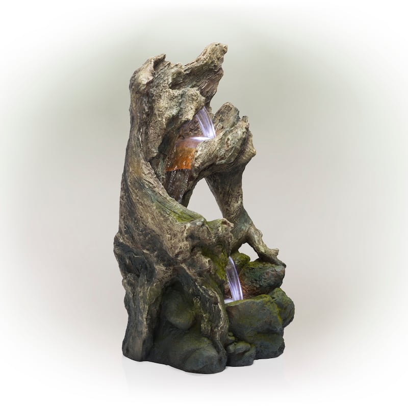 Curved Log Rainforest w/ LED light