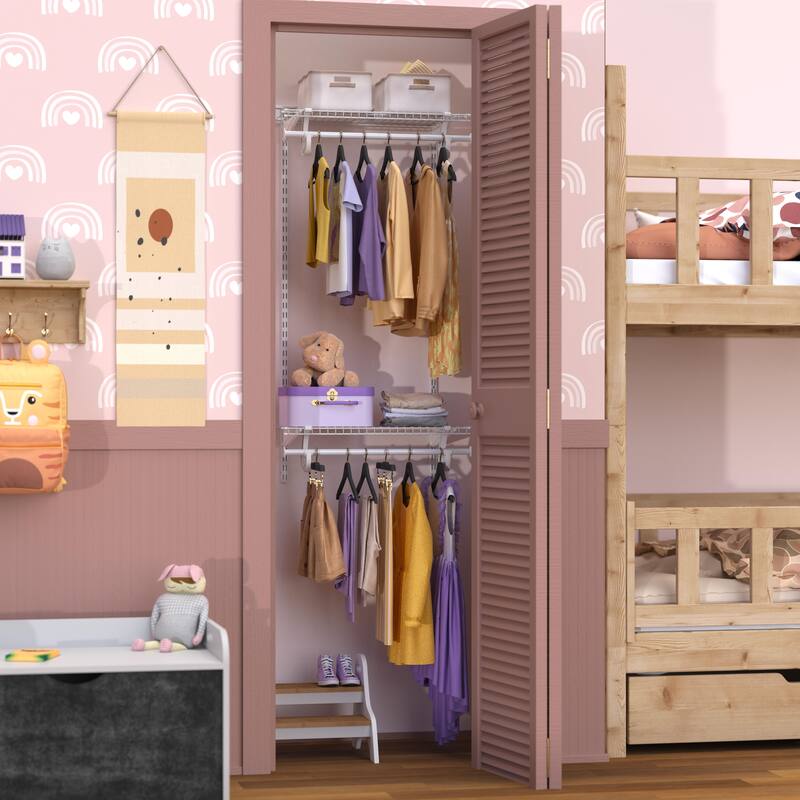 ClosetMaid ShelfTrack Small Space 24.68-inch Wide White Wire Closet Organizer