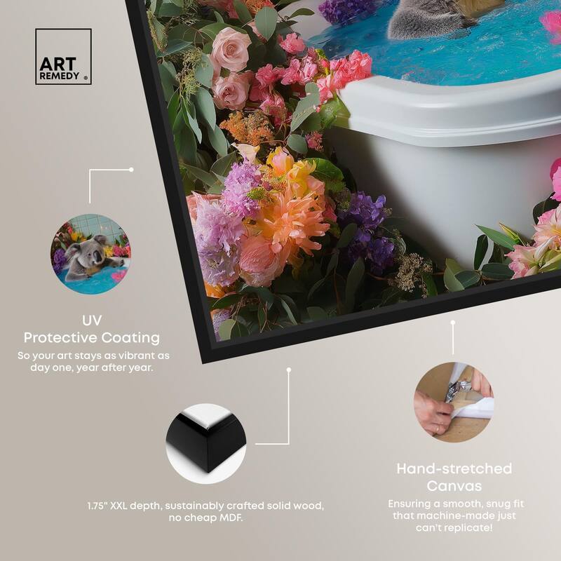 Koala Bath Canvas by Art Remedy