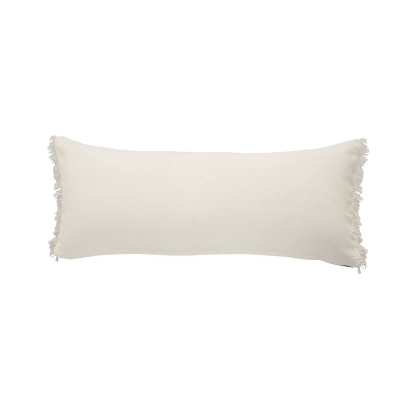 Sevita Atlantis Coastal Striped Throw Pillow with Jute Braiding and Fringe