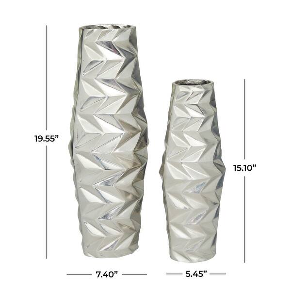 dimension image slide 3 of 2, Aluminum Modern Vase ( Set of 2)