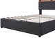 preview thumbnail 17 of 17, Multiple Storage,Full Size Upholstered Platform Bed with Storage Headboard, LED, USB Charging and 2 Drawers