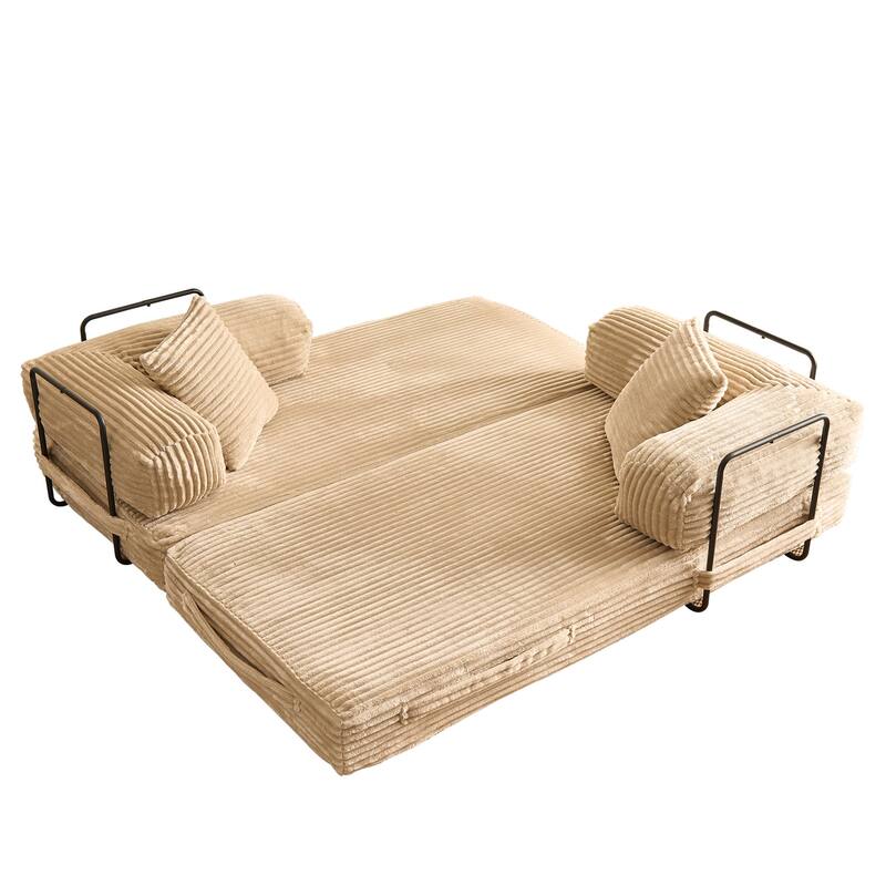 OVIOS Supreme Soft Fluffy Loveseat Sleeper Sofa