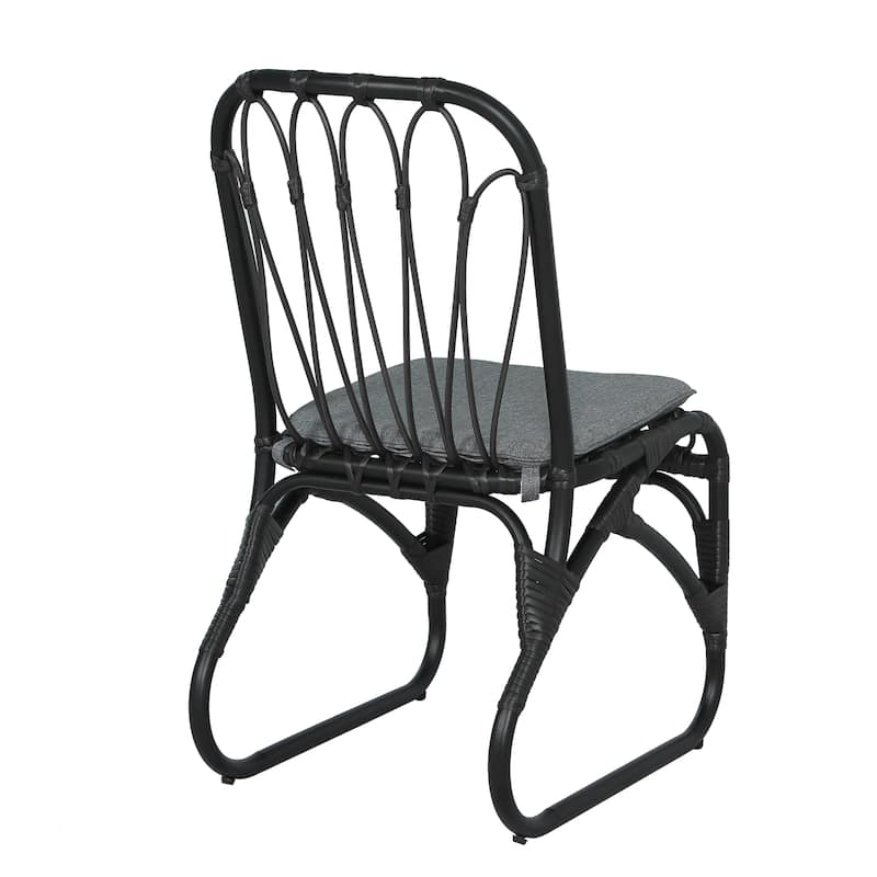 Christopher Knight Home- Alexandra Outdoor PE Wicker Dining Chairs with Cushions (Set of 2)