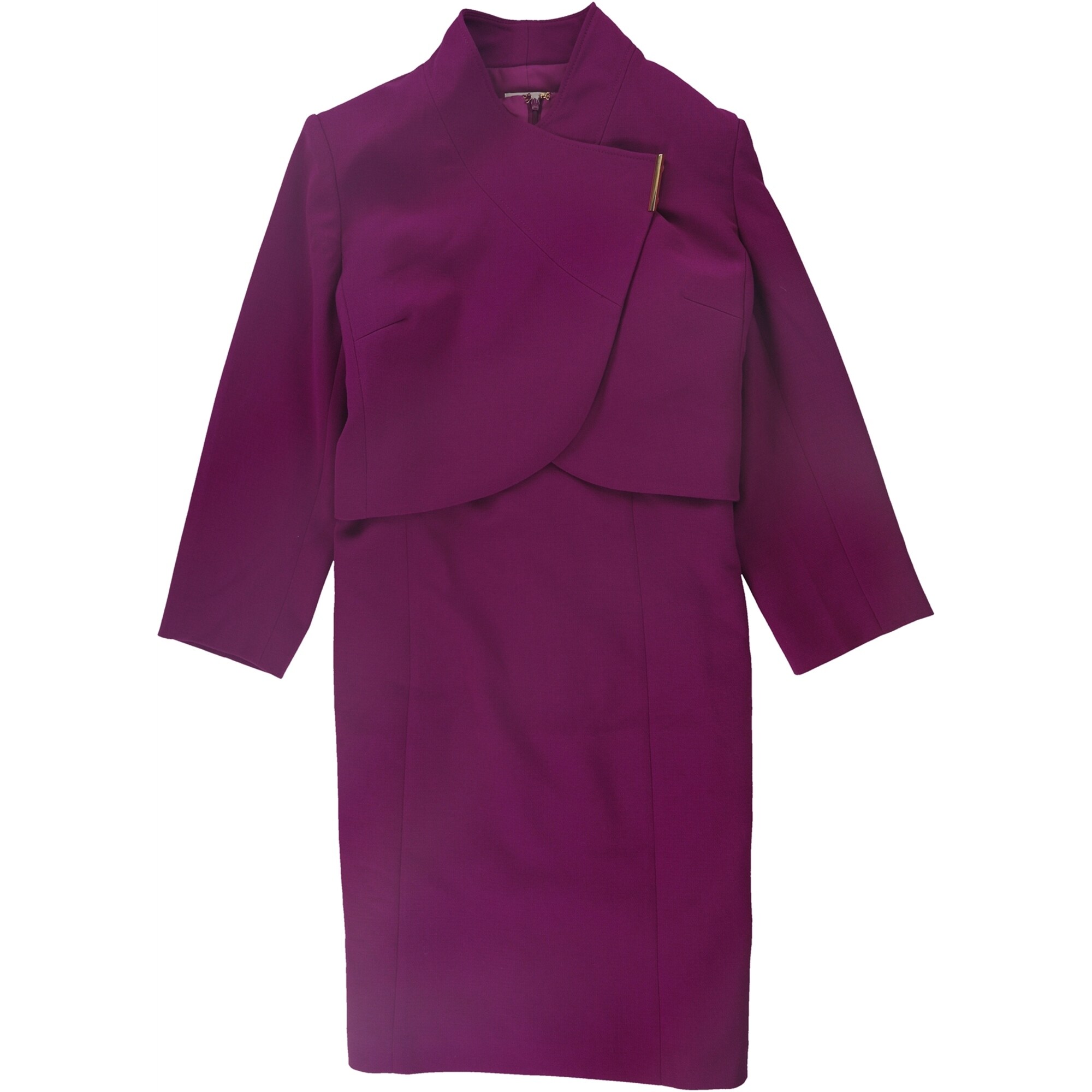 tahari purple dress Tahari Arthur S. Levine Dress Purple Satin Regal Modest Cocktail Party NWT 8