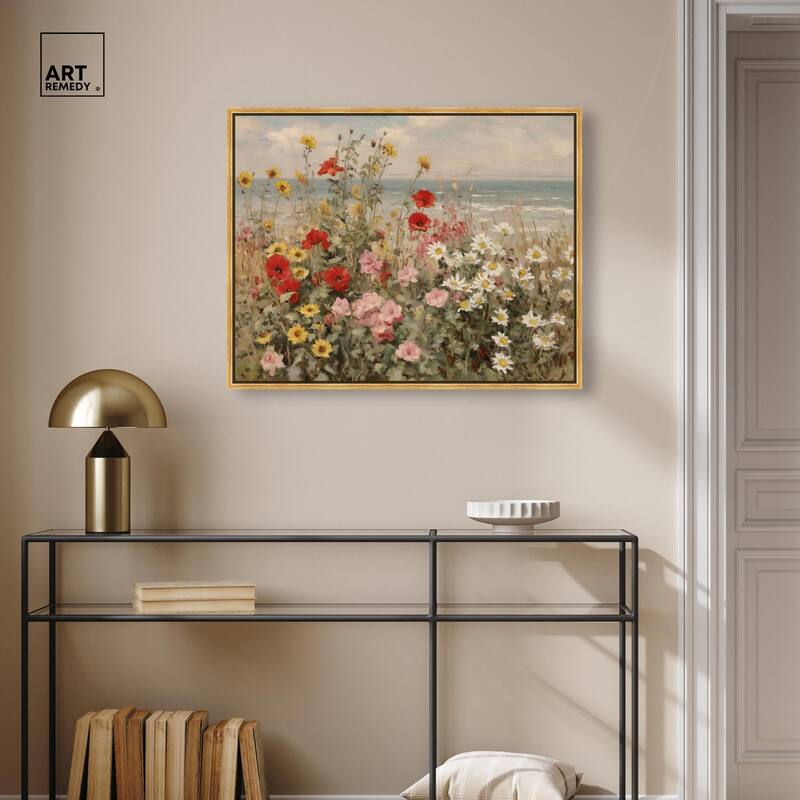 Misty Ocean Field II Canvas by Art Remedy