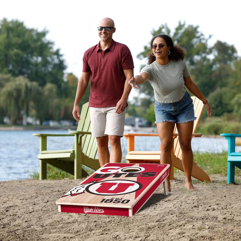 Utah Utes NCAA 2x4 Cornhole Board Set