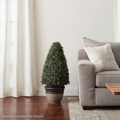 Artificial Boxwood Topiary 36-Inch Faux Plant in Sturdy Pot