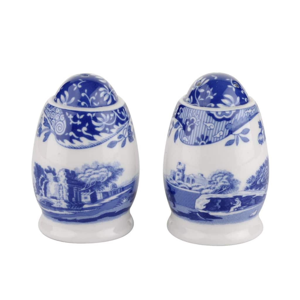 Spode Blue Italian Salt and Pepper Shakers Set - 3 inch