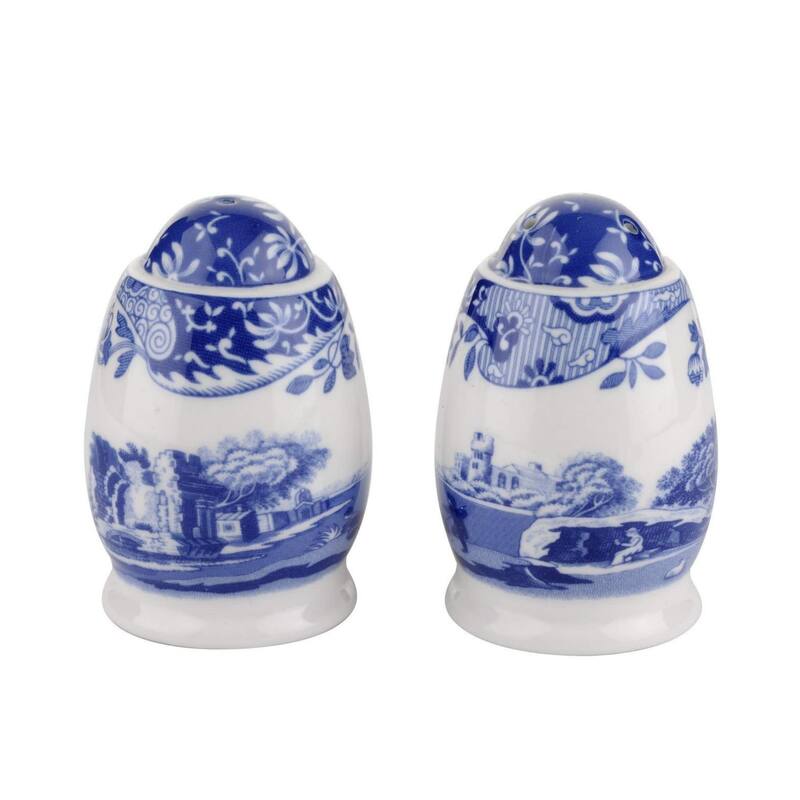 Spode Blue Italian Salt and Pepper Shakers Set - 3 inch - 3 inch