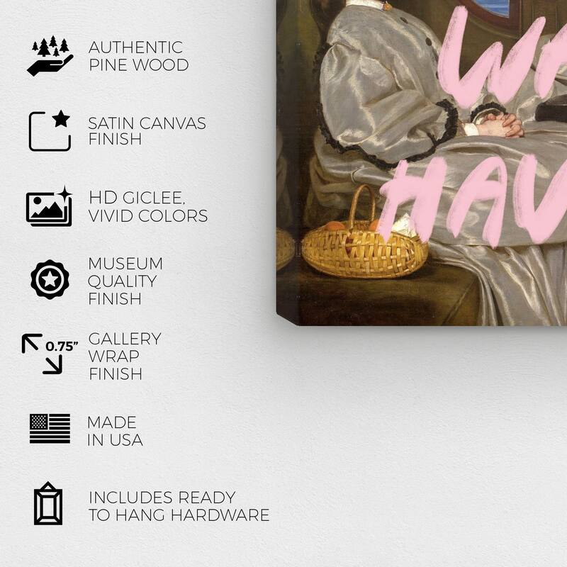 Wynwood Studio Canvas Fashion and Glam Girls Just Wanna Pink and Light Pink Modern & Contemporary Wall Art Canvas Print