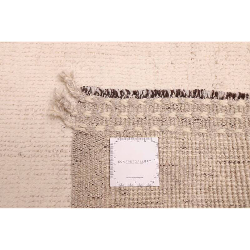 ECARPETGALLERY Hand-knotted Pak Finest Marrakesh Ivory Wool Rug - 8'4 x 11'6