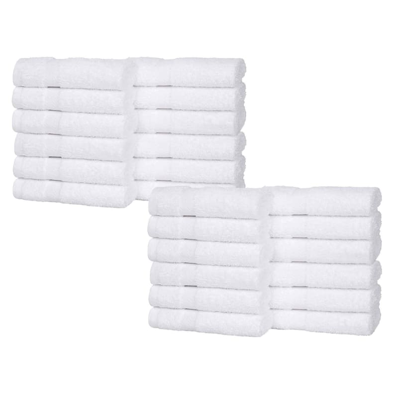 Superior Franklin Cotton Lightweight Face Towel Washcloth Set of 24