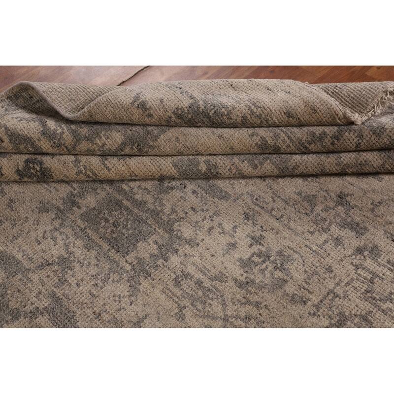 Heriz Serapi Indian Area Rug Handmade Living Room Wool Carpet - 7'9"x 9'9"