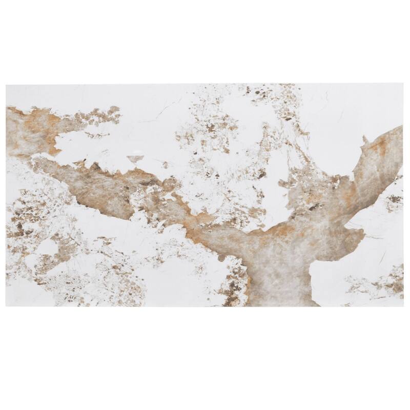 Zayle Rectangular Dining Table with Glass/Sintered Stone Tabletop in Steel