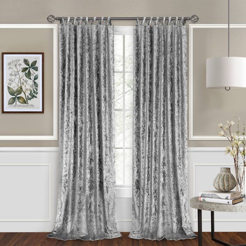 Harper Criss-Cross Window Curtain Panel - 50x84 - Grey