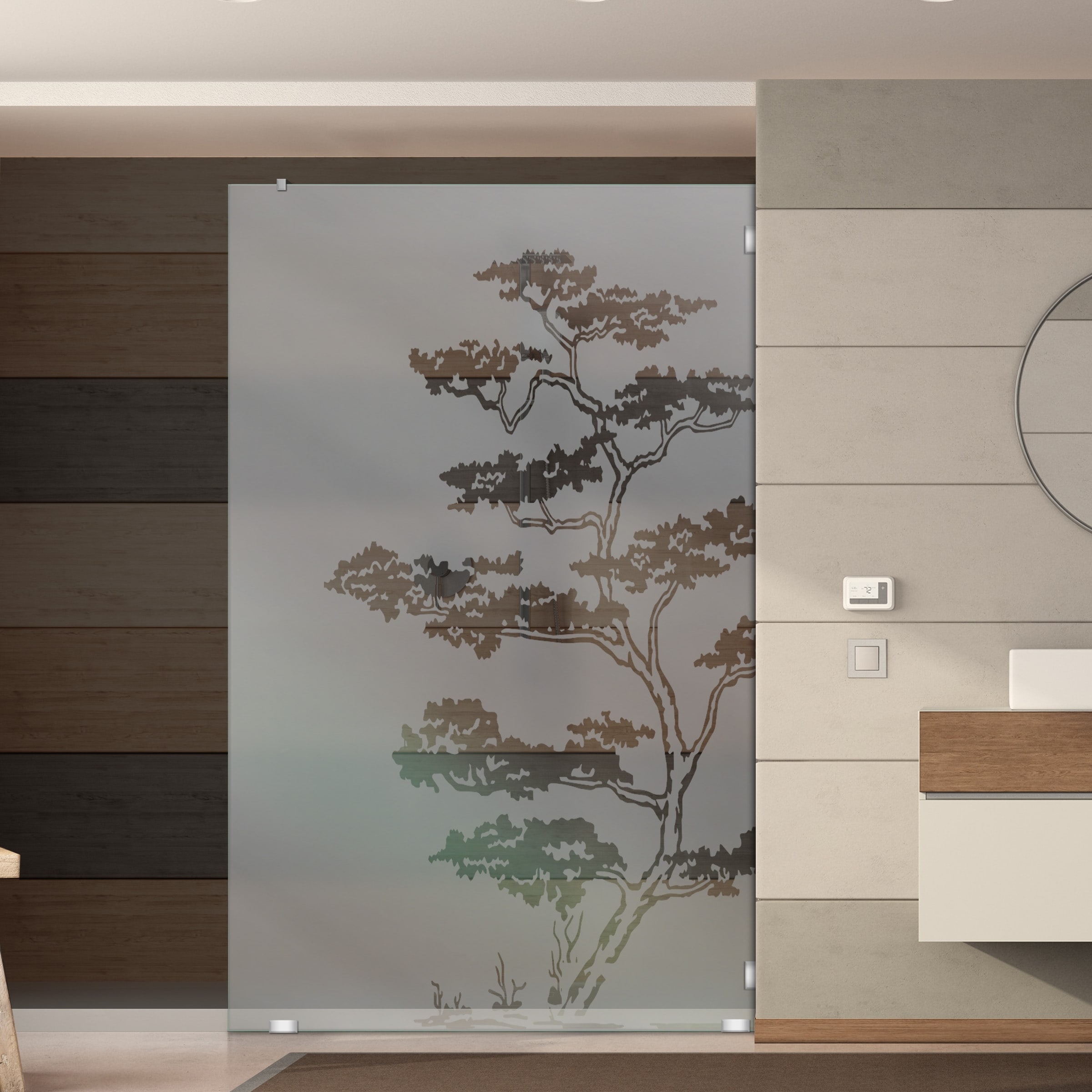 Frameless Fixed Shower Glass Panel