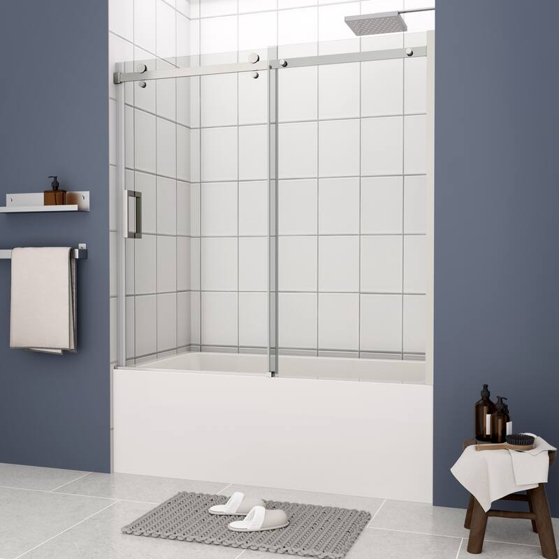 Bathtub shower door, sliding door, with 5/16" tempered glass