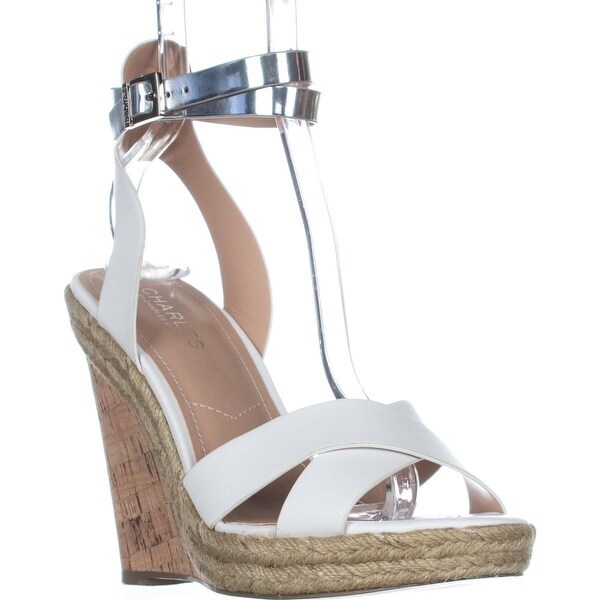 white silver wedge sandals